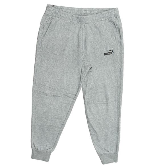 PUMA Gray Cotton Blend Jogger Pants 2XL Sweats Gym Run Pockets - Picture 1 of 8